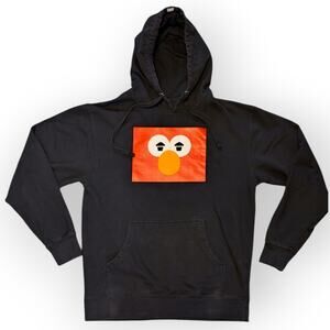 Johnny Cupcakes Men's Elmo Sesame Street Black Hoodie Cotton Blend Grunge Goth